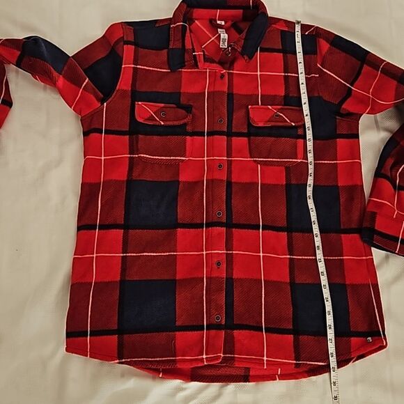Ripzone Men's Flannel Buffalo Plaid Button-Down Long Sleeves Shirt XL Red/ Blue - Picture 11 of 16